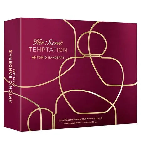 Coffret Banderas Her Secret Temptation Kit - Perfume Feminino EDT + Desodorante Spray Kit
